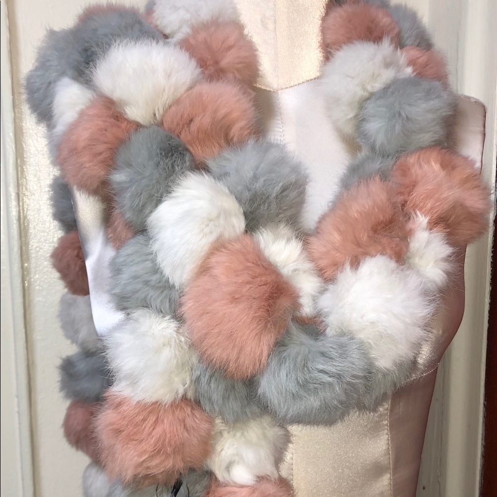 Marcus Adler Real Fur Multi Color Scarf